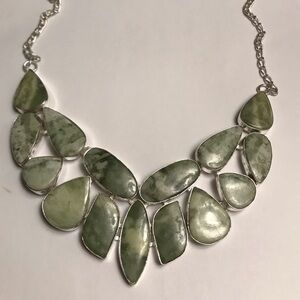 Larsonite Stamped 925 Sterling Silver Necklace